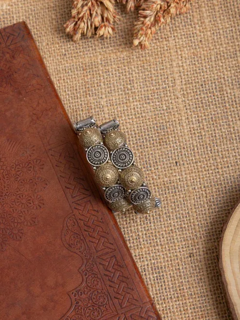 Gargi Small Size Dual Tone Mini Gumbaj Kada Pair