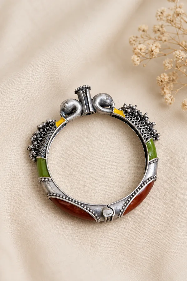 Tribal Antique Large Painted Kada