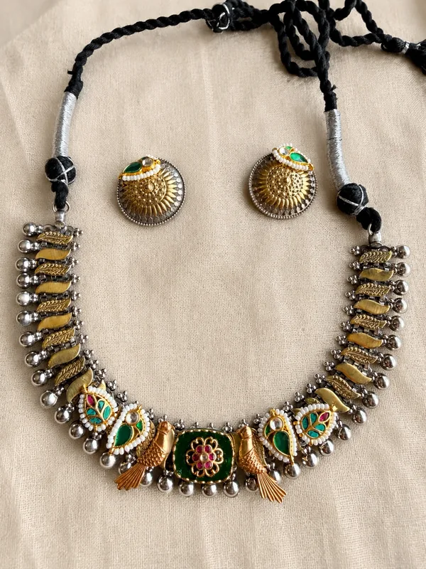 Morika Dual-Tone Oxidized Necklace Set